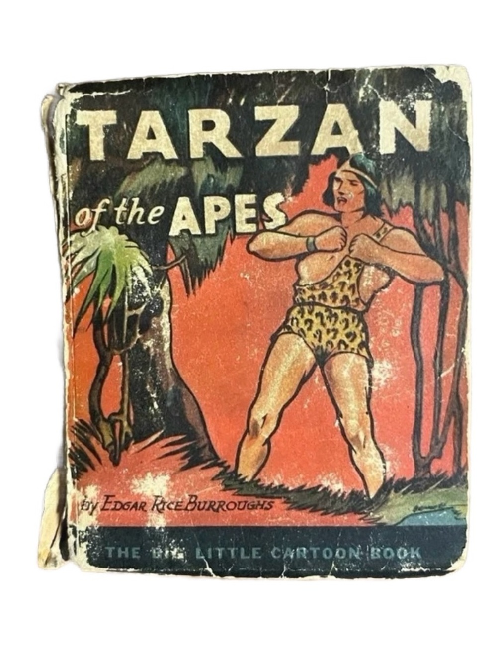 Tarzan Of The Apes by Edgar Rice Burroughs ~ The Little Cartoon Book ~Vtg (1933)